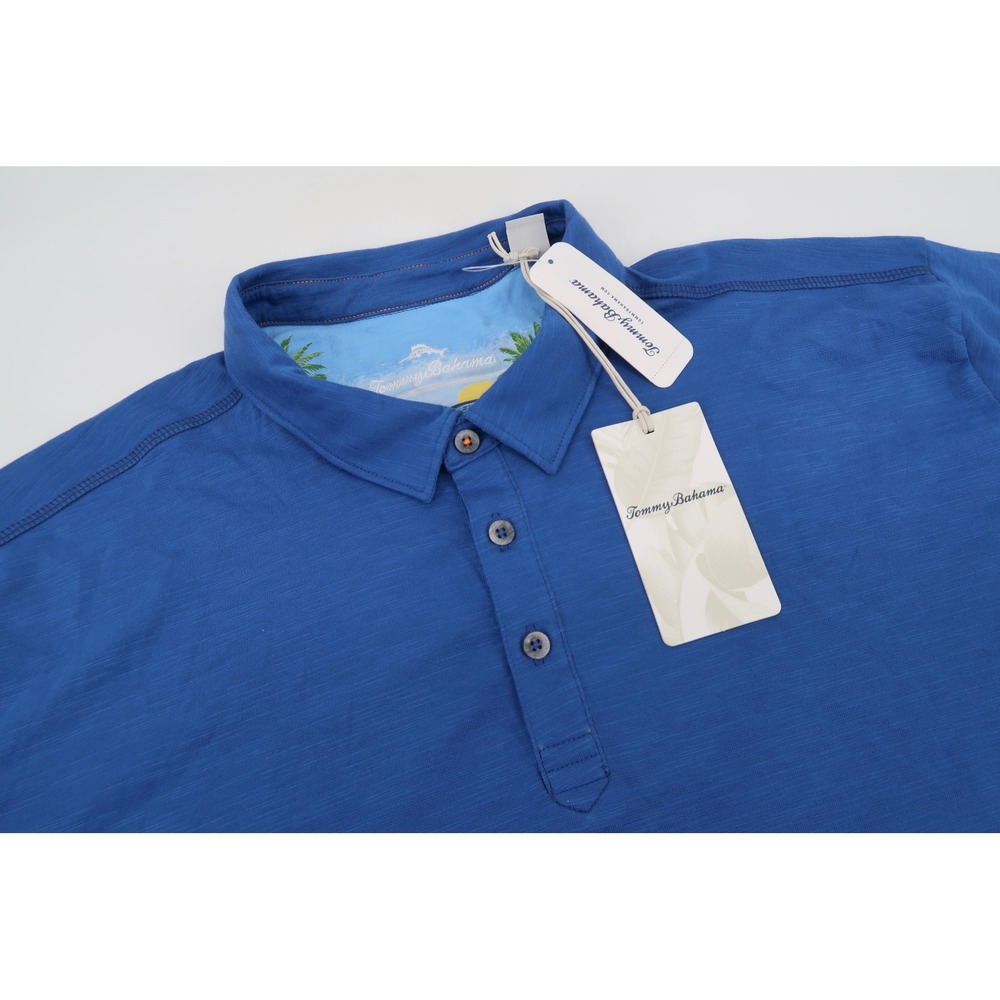 Tommy Bahama Portside Palms Polo Mens 3XL Galaxy Blue Knit Shirt T218260 NEW